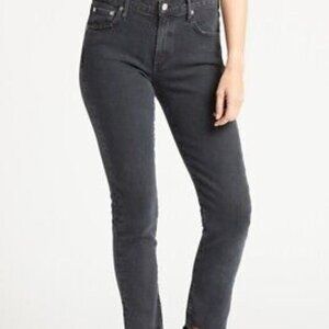 Agolde Toni Mid Rise Straight Jeans Feral Black Wash 28